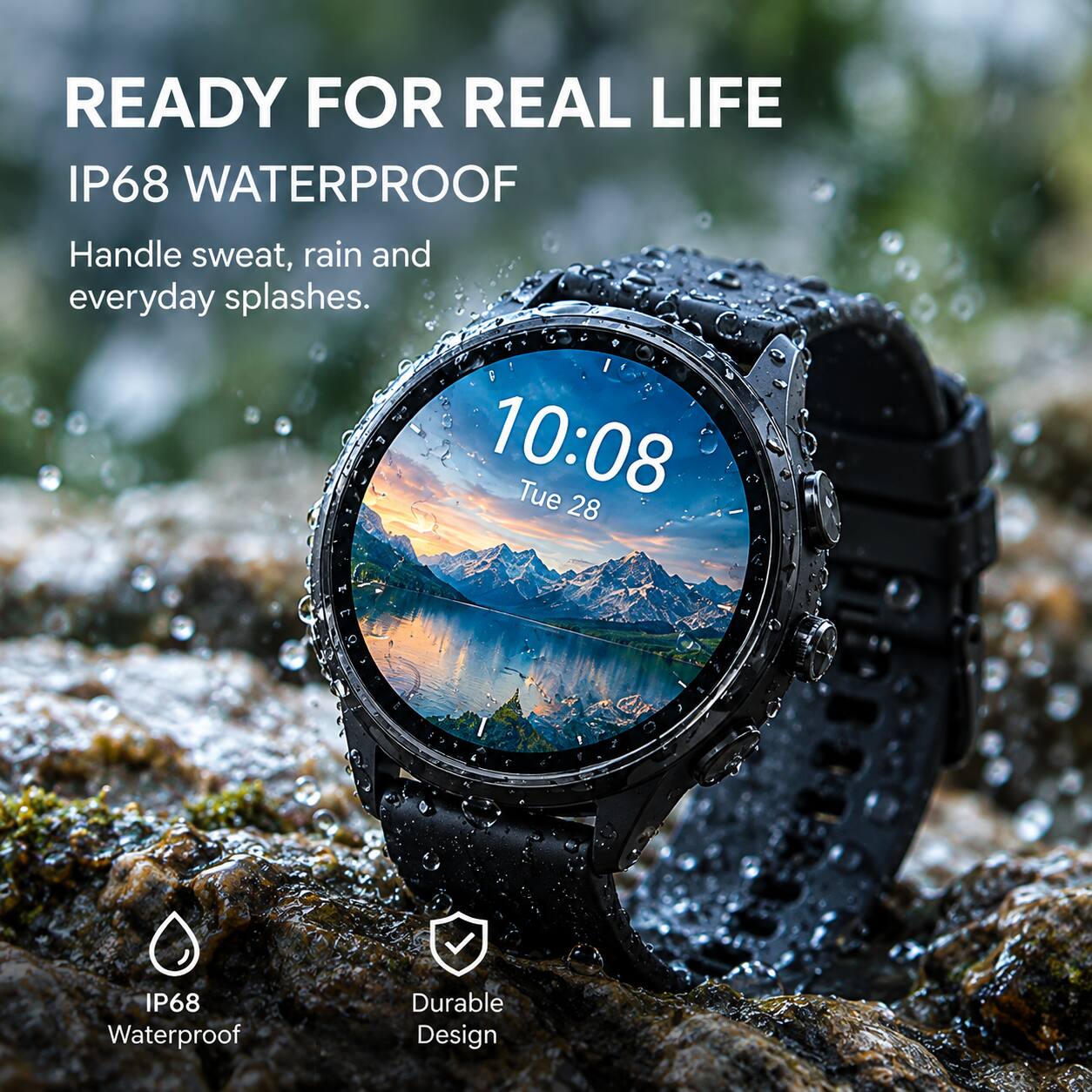 Bluetooth ワイヤレスイヤフォン & ProW Pipi Watch VILINICE Smart Watch 1.43 Inch AMOLED Touch Screen IP68 Waterproof