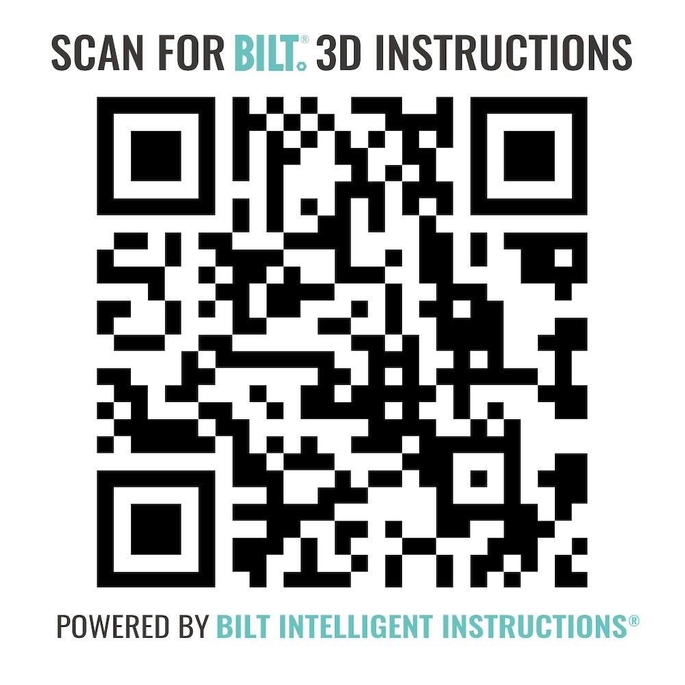 SCAN FOR BILT® 3D INSTRUCTIONS  
POWERED BY BILT INTELLIGENT INSTRUCTIONS®