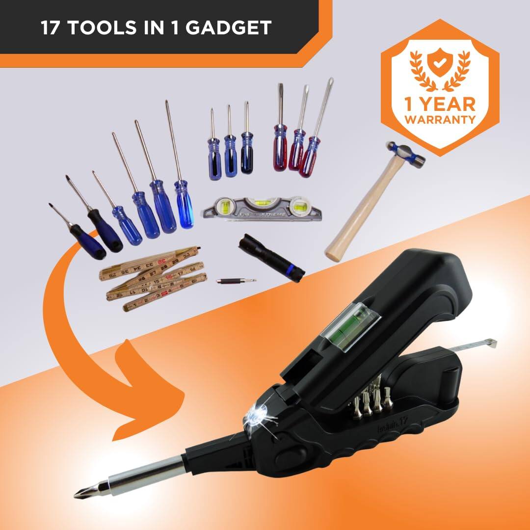 17 TOOLS IN 1 GADGET  
1 YEAR WARRANTY