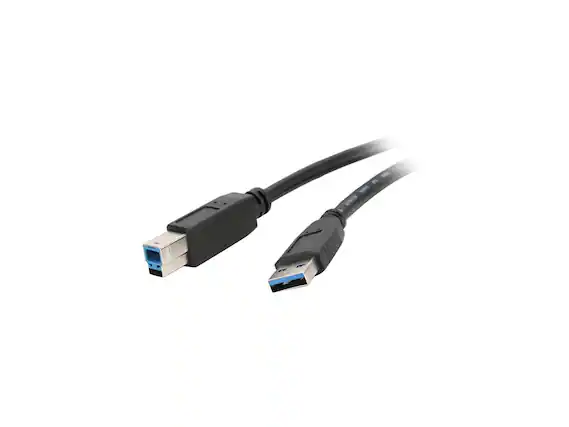 Front. Nippon Labs - Nippon Labs USB3-6AB-2P 6 ft. USB 3.0 Type A Male to B Male Cable for Printer and Scanner, Black - 2 Packs.