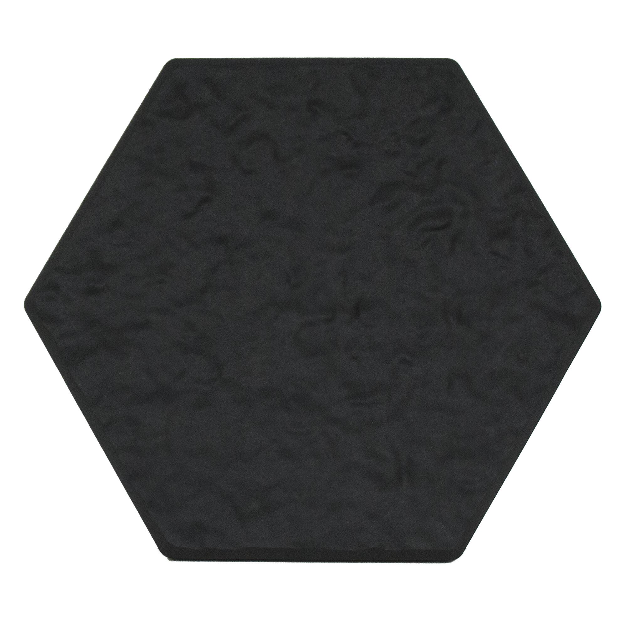 Garden Central - 10 Pack 13" x 15" Stomp Hex Decorative Stepping Stones - Black