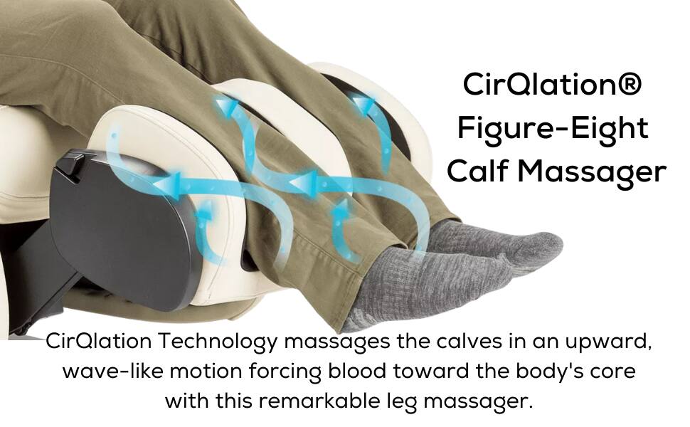 CirQlation® Figure-Eight Calf Massager

CirQlation Technology massages the calves in an upward, wave-like motion forcing blood toward the body's core with this remarkable leg massager.
