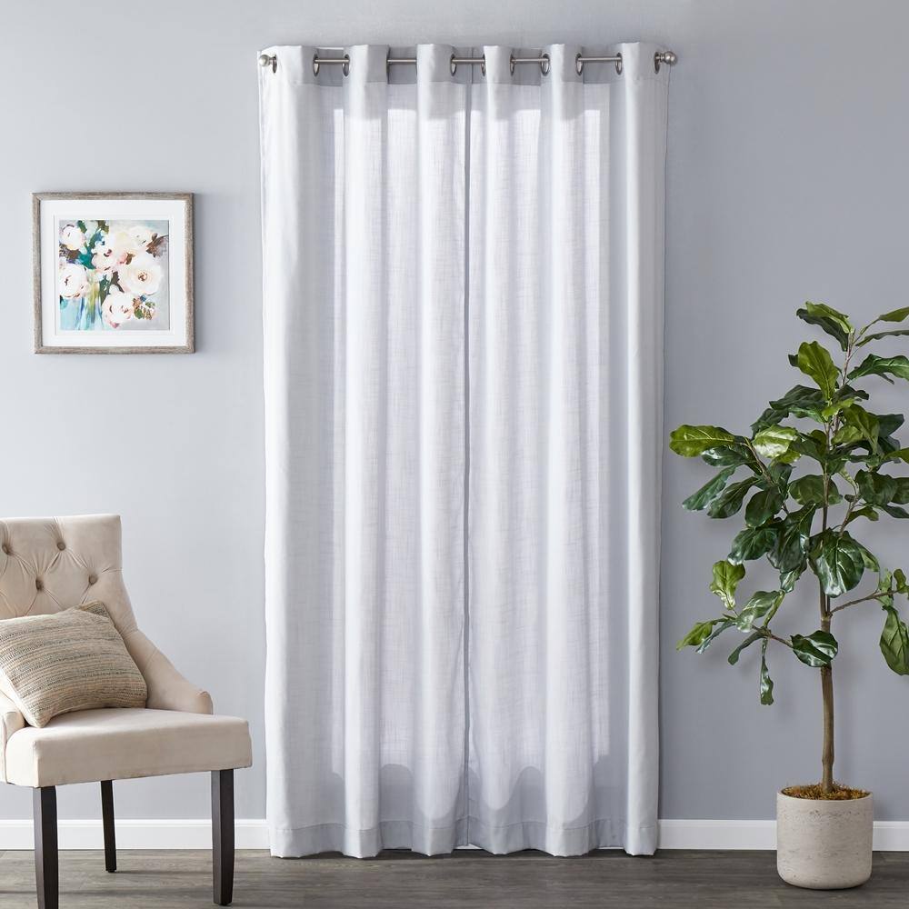 Angle. SKL Home - SKL Home Saturday Knight Ltd Raine Light Filtering Sophisticated SunSafe Window Curtain Panel - 40" x 84" Dove Gray - Dove Gray.