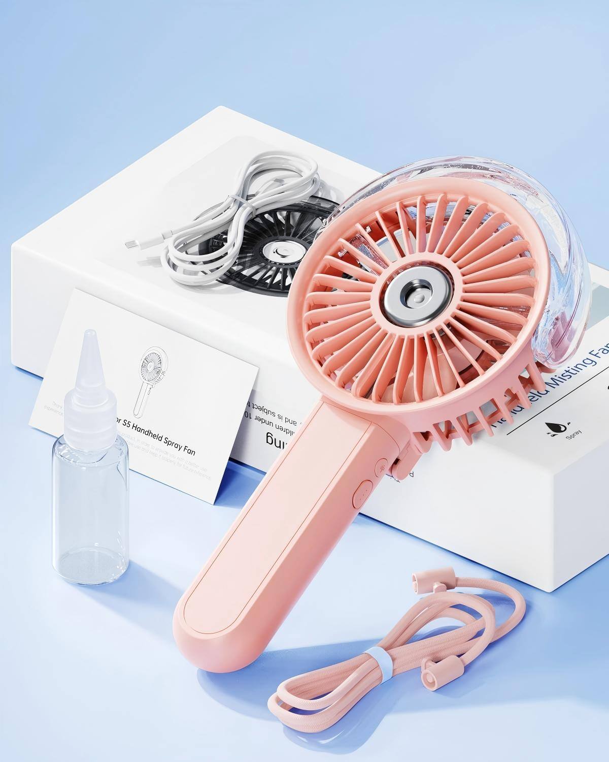 Y 55 Handheld Spray Fan 10 balloons sopun u Adren ing Fa uIs Misting - IQ HAN FIC Sugnies
