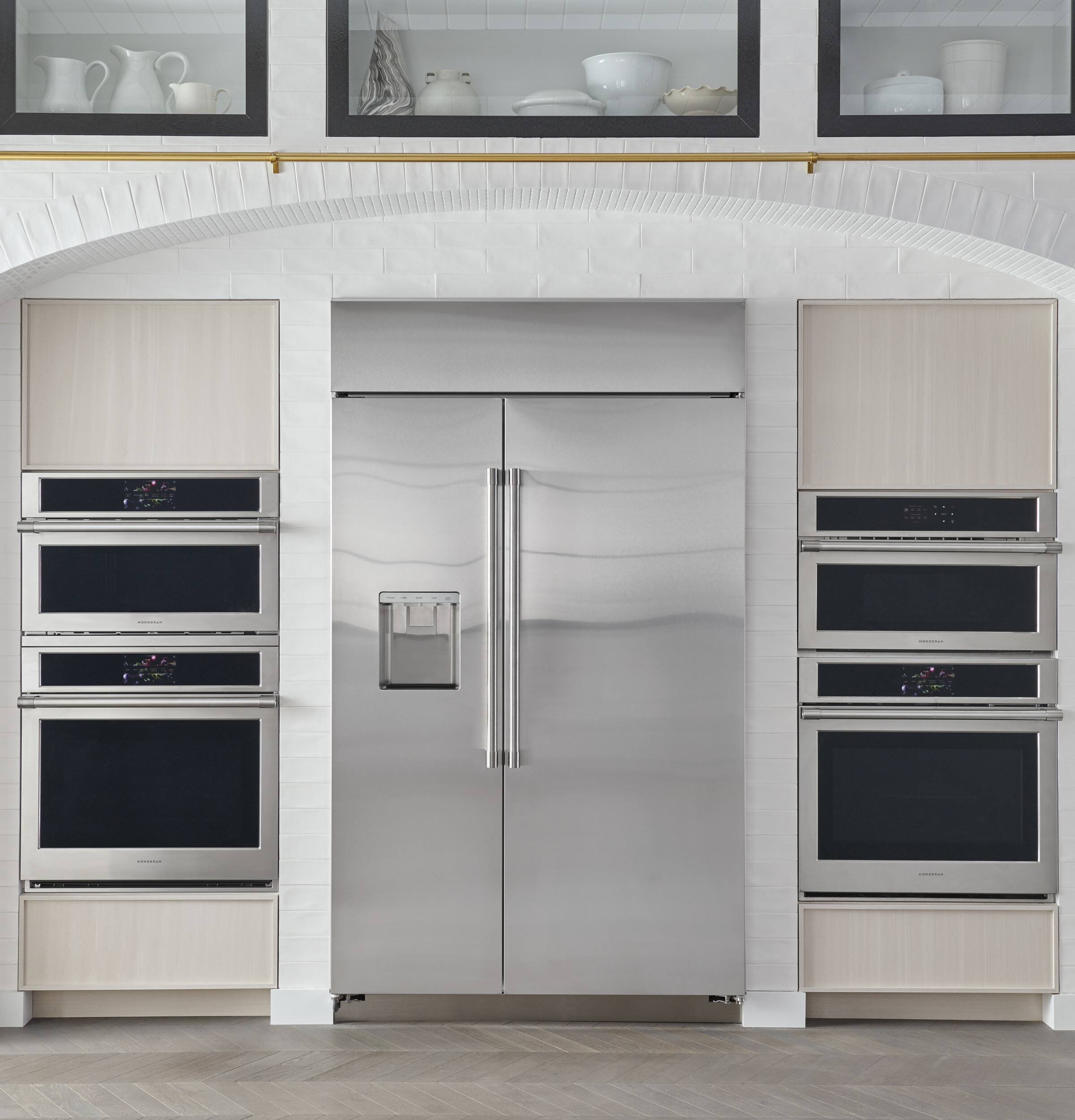 Alt View 12. Monogram - 28.8 Cu. Ft. Side-by-Side Built-In Smart Refrigerator with Dispenser - Stainless steel.