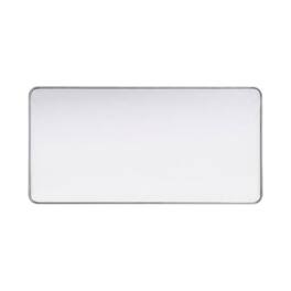 Elegant Decor - Contour Metal Rectangle Mirror 30x60 - Silver
