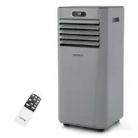 Costway 5000 BTU (8000BTU ASHRAE) Portable Air Conditioner with Remote Control 3-in-1 Air Cooler w/ Drying - Grey - Front_Zoom