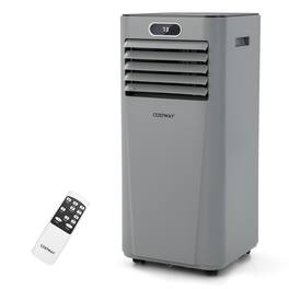 Costway - 5000 BTU Portable Air Conditioner Cools up to 230 sq.ft with Remote Control 3-in-1 Air Cooler w/ Drying - Gray