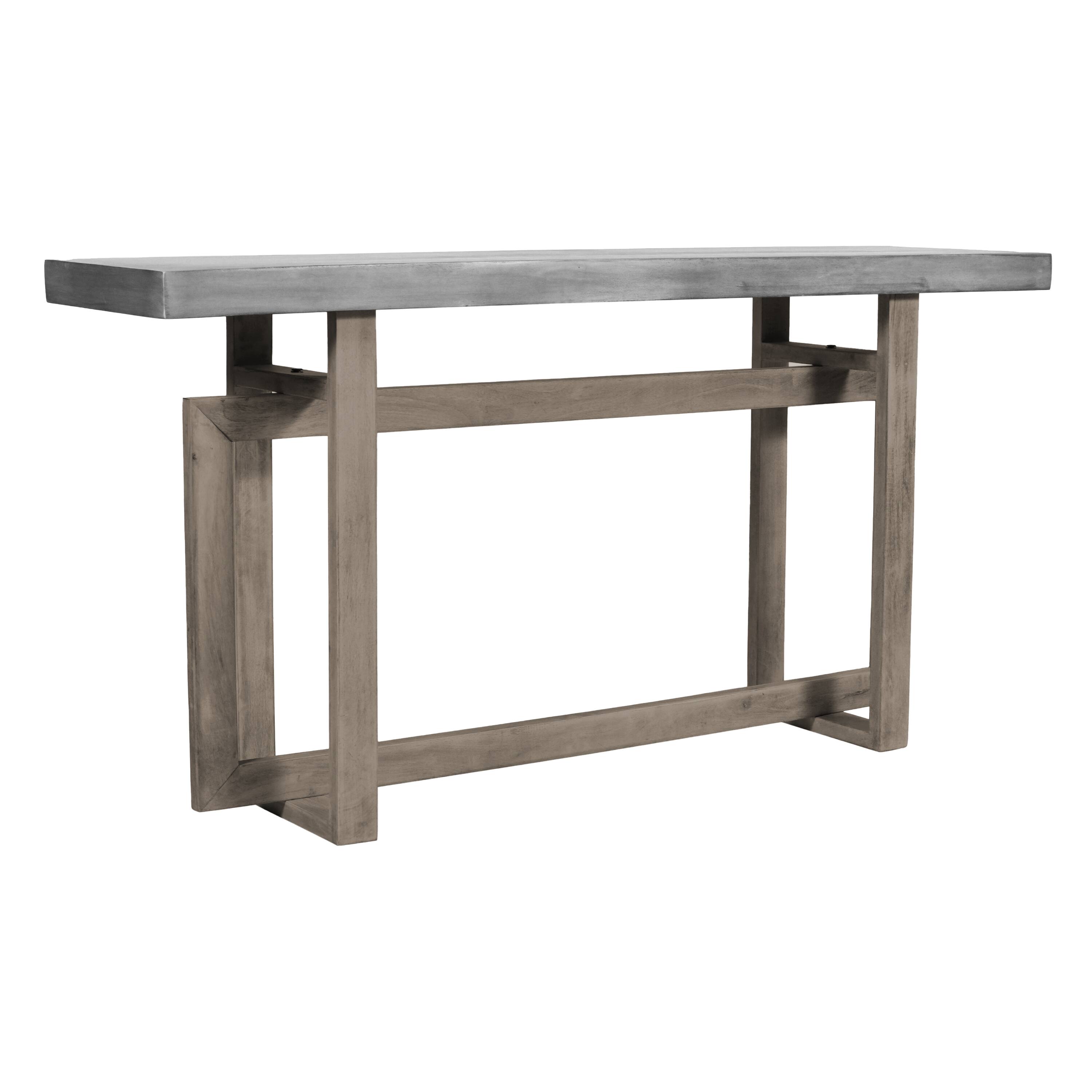 Alt View 2. Manhattan Lane - 59 Inch Artisan Sideboard Console Table with Geometric Interlocked Base - Gray.