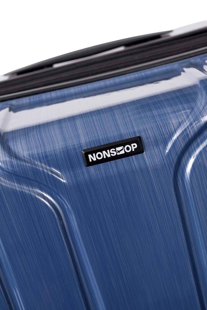 Alt View 4. Nonstop - New York Elite Lightweight Expandable 3 Piece spinner (19.4/23.4/28) with 3 packing cubes - Navy, 3 Pc Set + Powerbank - Denim.