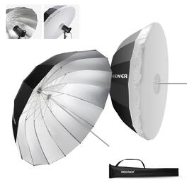 Neewer - 41" Parabolic Silver Umbrella with Diffuser, Quick Fold, w/ Bag, NS1U
