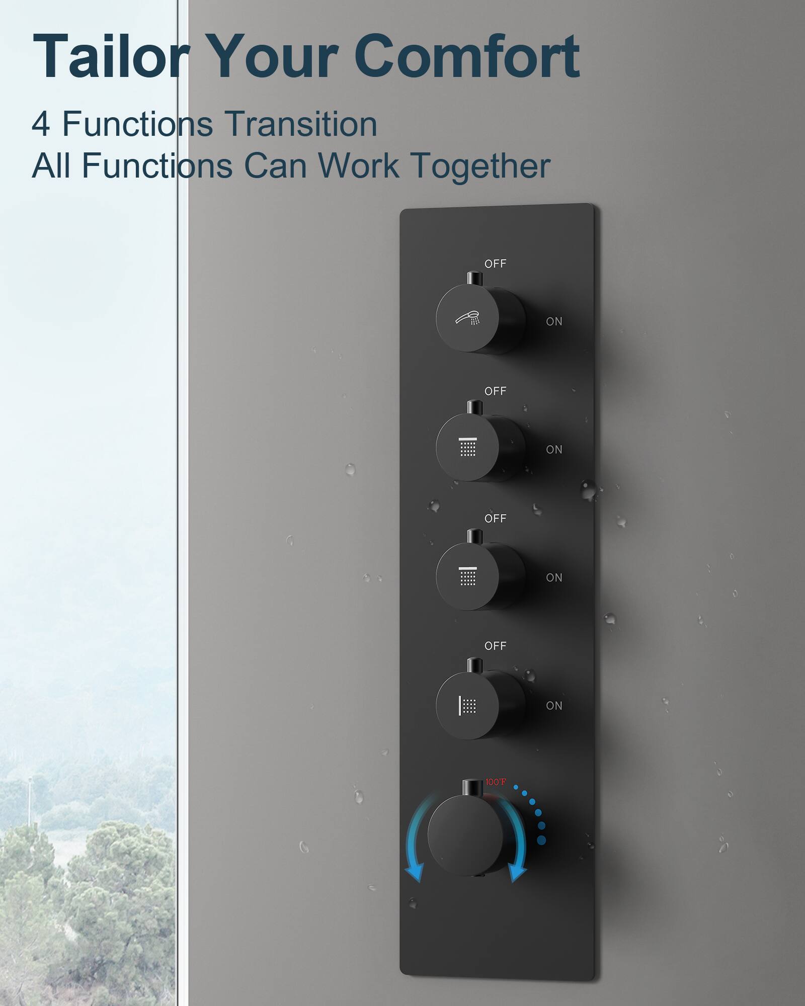 Tailor Your Comfort  
4 Functions Transition  
All Functions Can Work Together