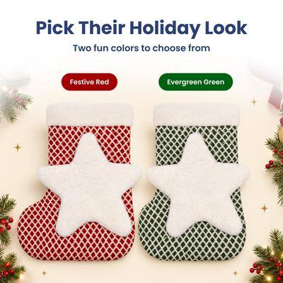 Pick Their Holiday Look  
Two fun colors to choose from  
Festive Red  
Evergreen Green