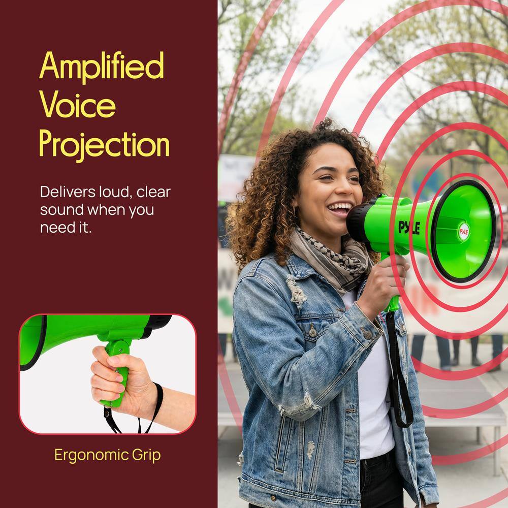 Amplified Voice Projection  
Delivers loud, clear sound when you need it.  

Ergonomic Grip