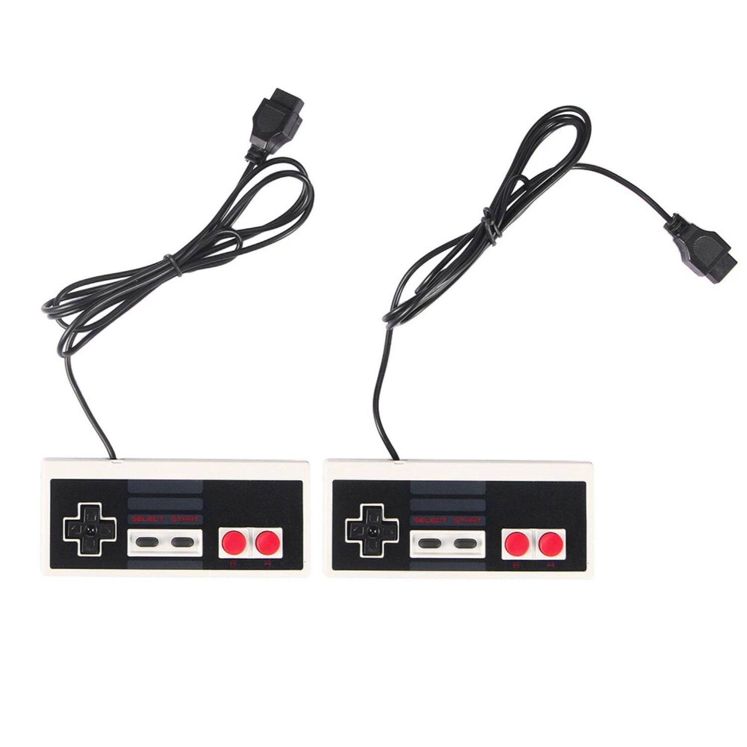 Stock Preferred - 2-Pack Wired Gamepad Controllers for Retro Gaming Consoles – Classic Design Plug & Play - Black