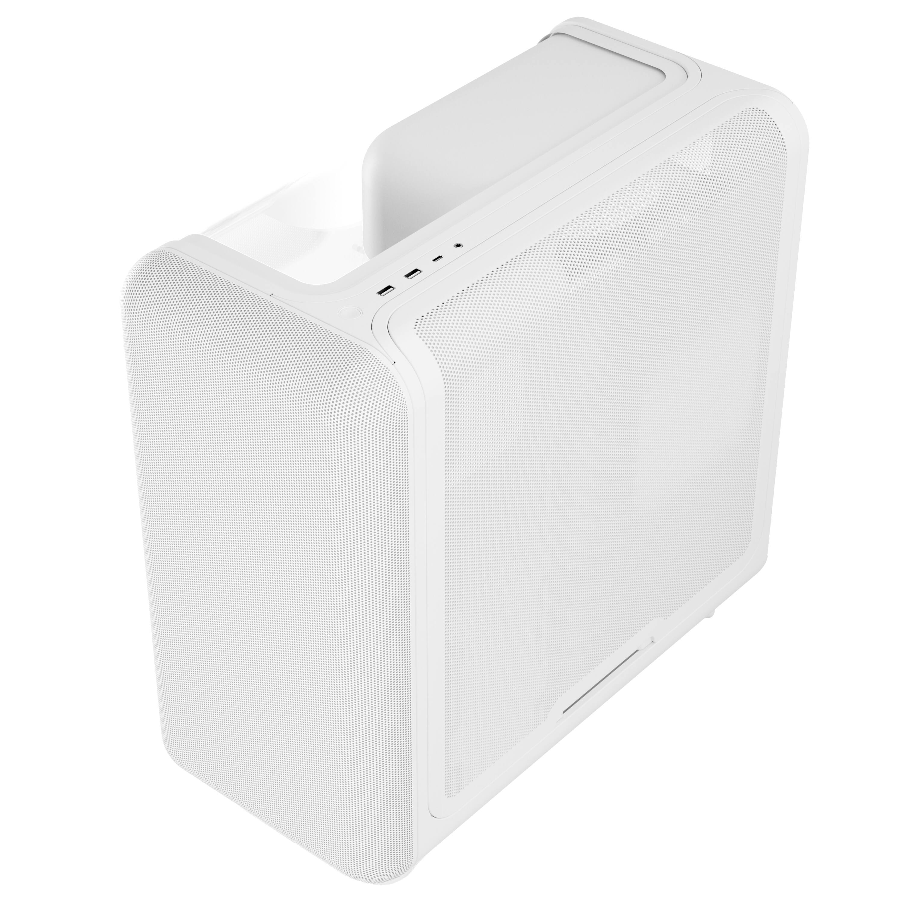 Alt View 6. HYTE - HYTE X50 Modern Performance ATX Mid-Tower PC Gaming Case - Snow White.