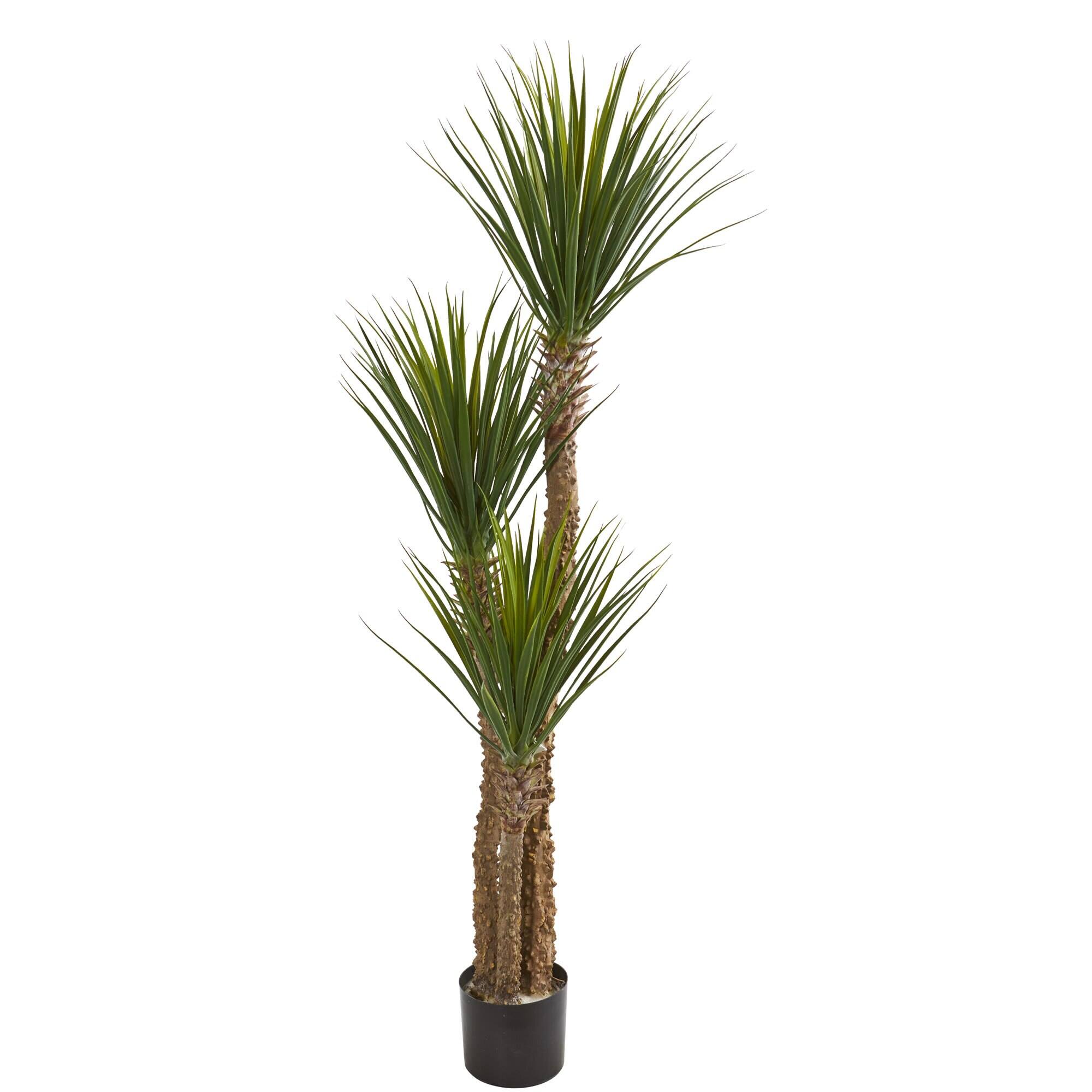Front. BreeBe - 57" Yucca Artificial Tree - Multicolor.