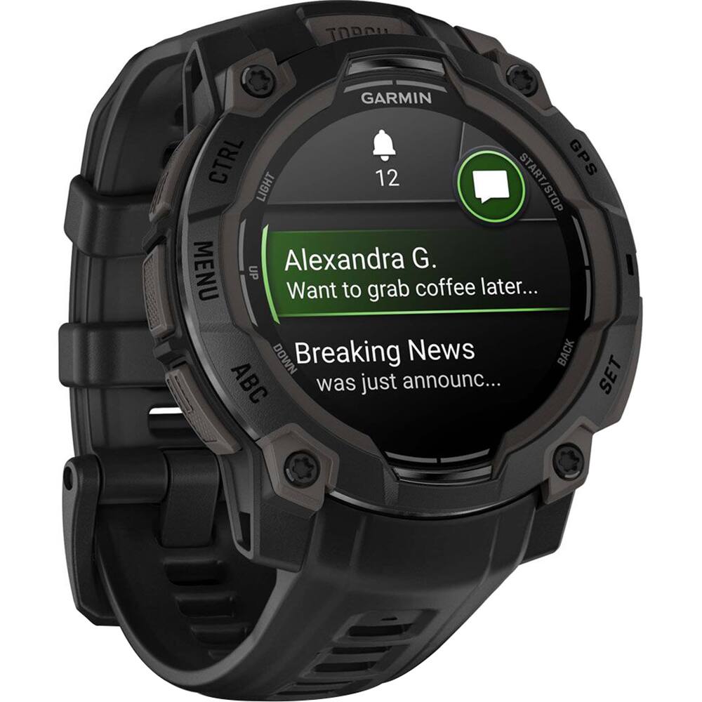 TODOL GARMIN CTRL GPS LIGHT 12 START/STOP Alexandra G. MENU UP Want to grab coffee later... DOWN Breaking News BACK ABC was just announc... SET