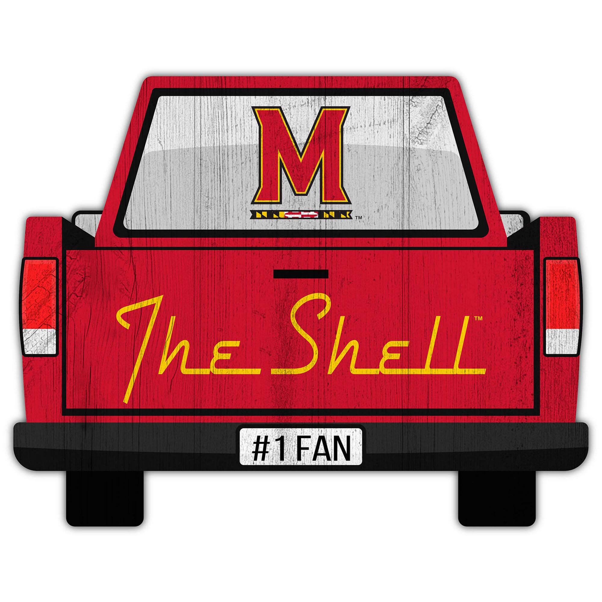 Maryland Terrapins 12'' x 12'' Truck Back D-cor