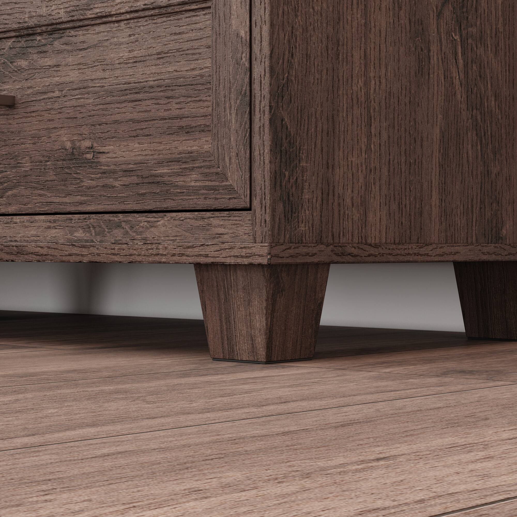 Alt View 1. Famapy - Famapy 9 - Drawer Horizontal Dresser: Retro - Inspired, Wood - Grain Organizer - Brown.