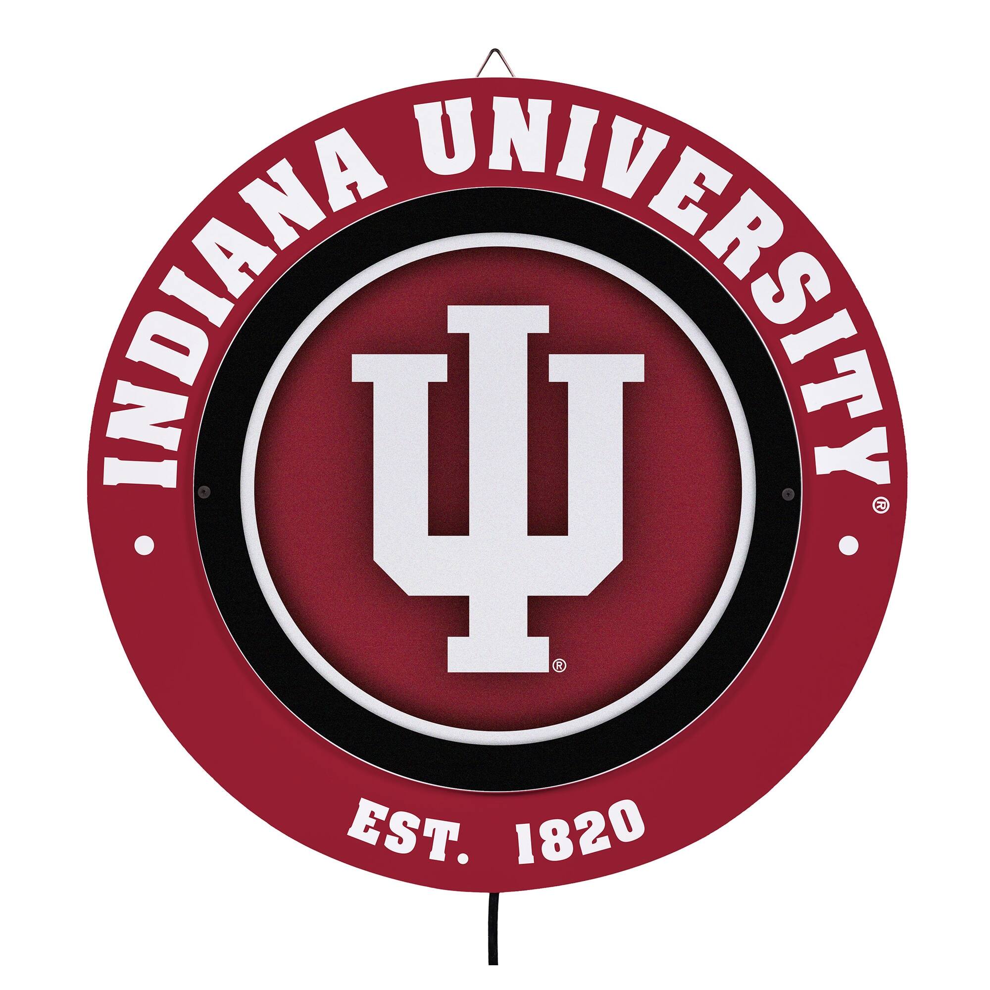 Indiana Hoosiers 15" LED Round Metal Lit Wall Sign