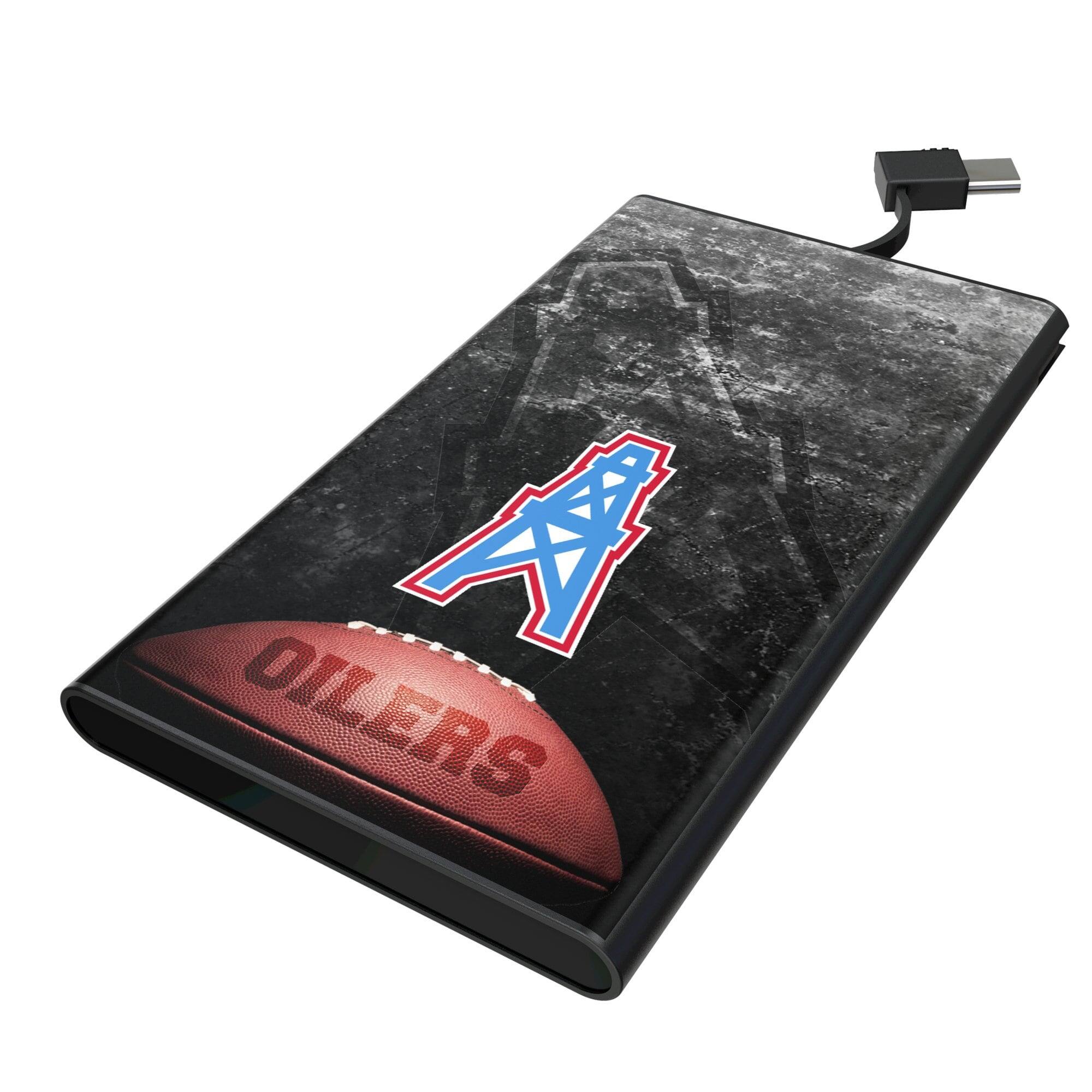Front. Keyscaper - Houston Oilers 5000mAh Flat Powerbank - Black.