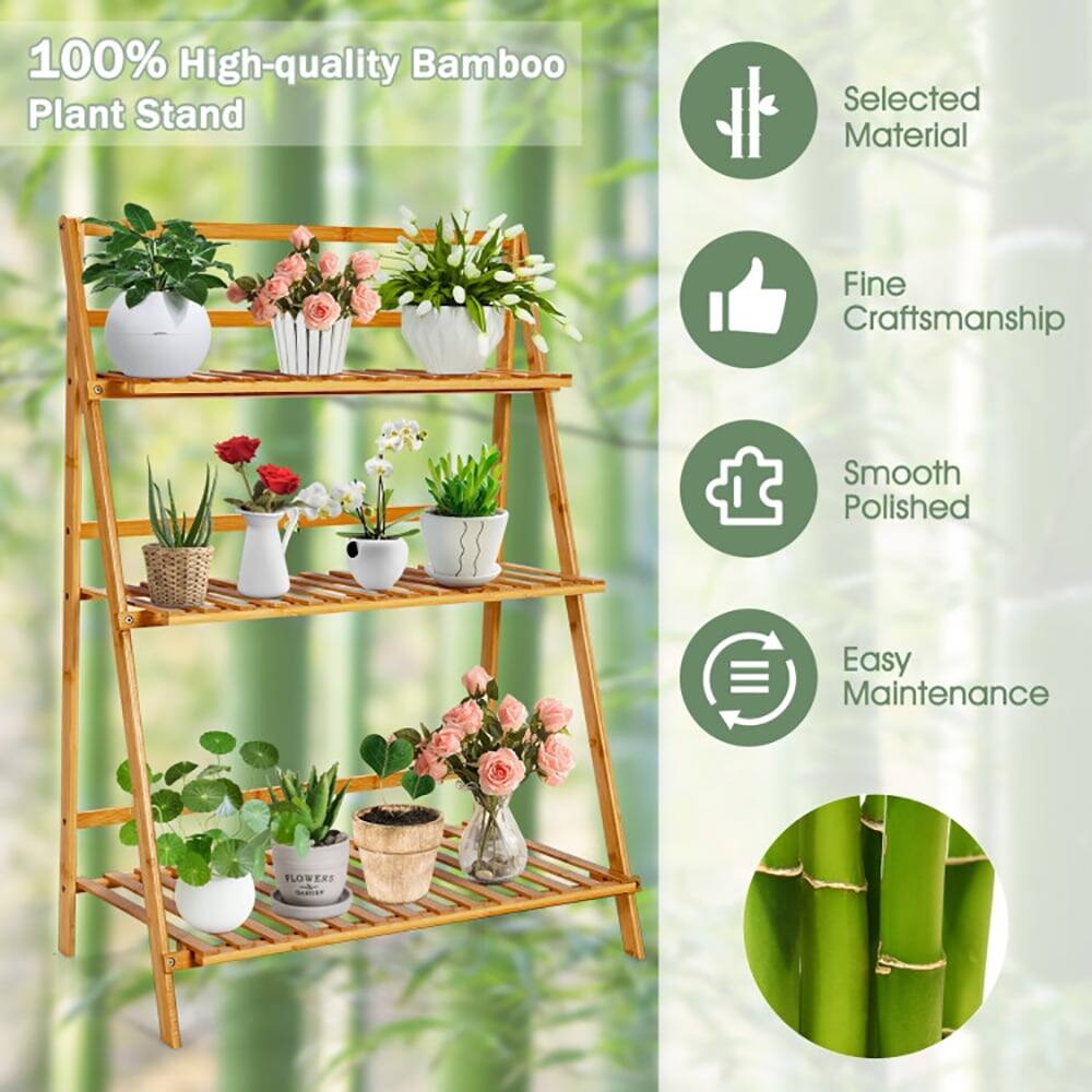 100% High-quality Bamboo Plant Stand

Selected Material  
Fine Craftsmanship  
Smooth Polished  
Easy Maintenance