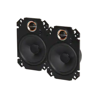 Front. Infinity - INFINITY KAPPA 463XF 4” x 6” two-way car audio plate multi-element speaker / No Grill - Black.