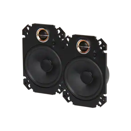Front. Infinity - INFINITY KAPPA 463XF 4” x 6” two-way car audio plate multi-element speaker / No Grill - Black.