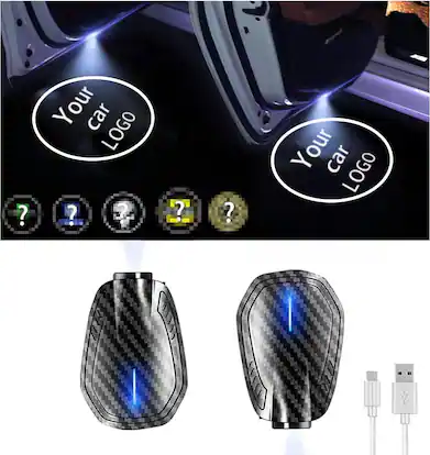 COTTAGE car door lights pcs led logo projector rechargeable wireless ...