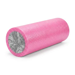 Yes4All - Medium Firm 2-Layer Round PE Foam Roller for Yoga & Pilates, 18" - Pink