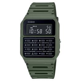 Casio - Men's Vintage Calculator Watch with Band - CA-53WF-3BCF - Green
