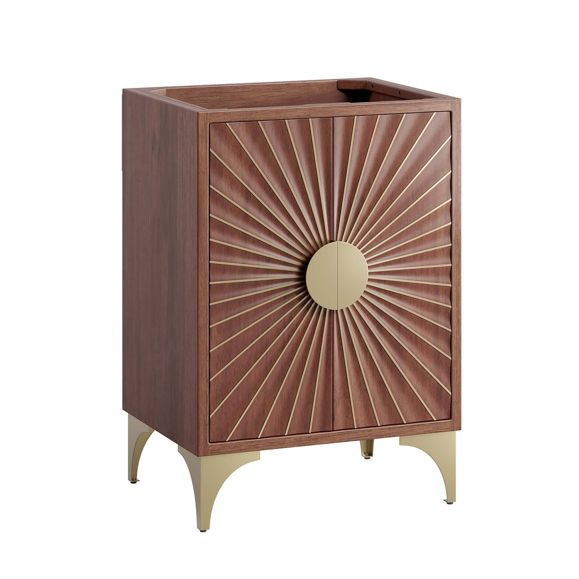 Angle. Modway - Daylight Bathroom Cabinet Basin Not Included by Modway - Walnut.
