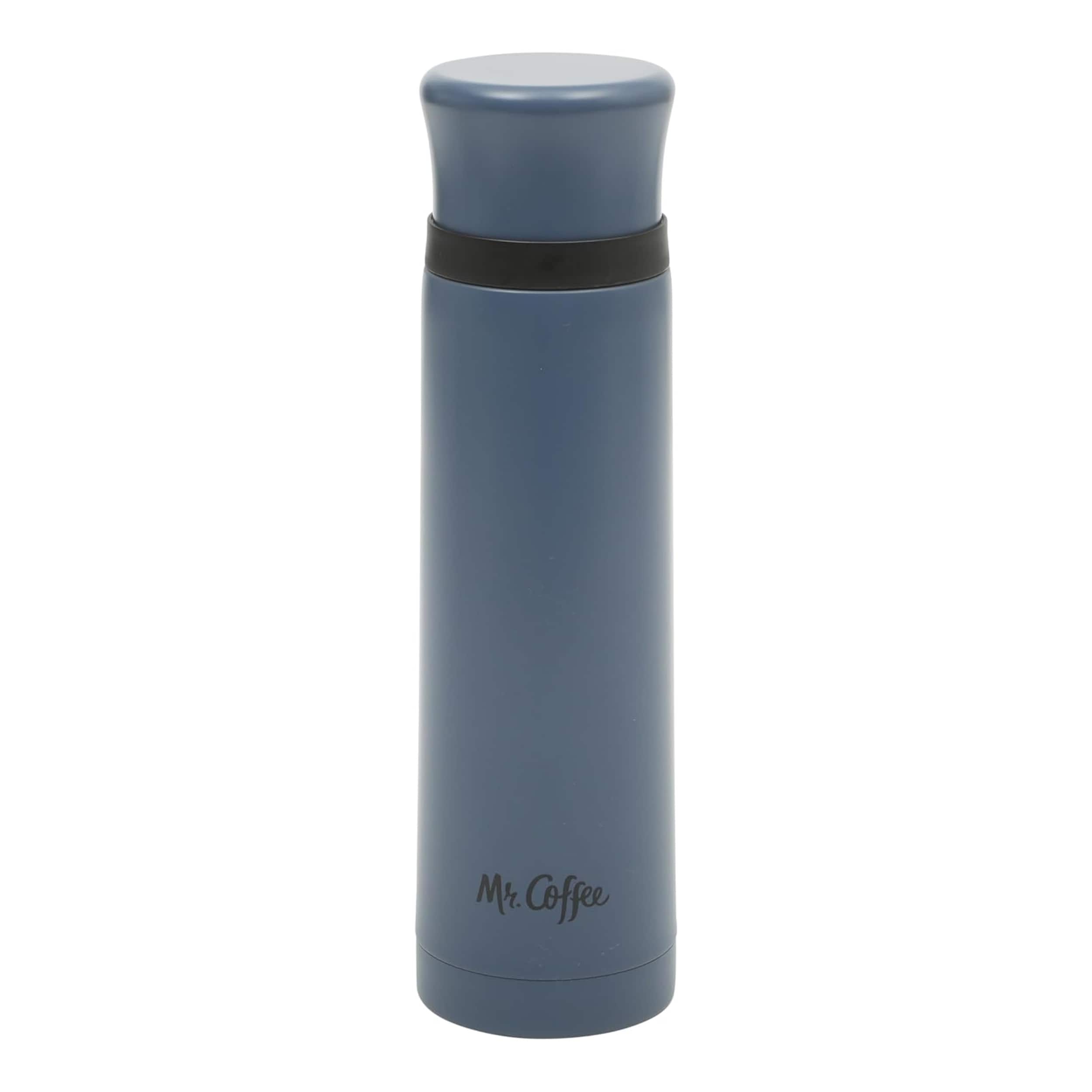 Mr. Coffee - Silverleaf 23 oz Stainless Steel Double Wall Vacuum Insulated Travel Mug - Blue