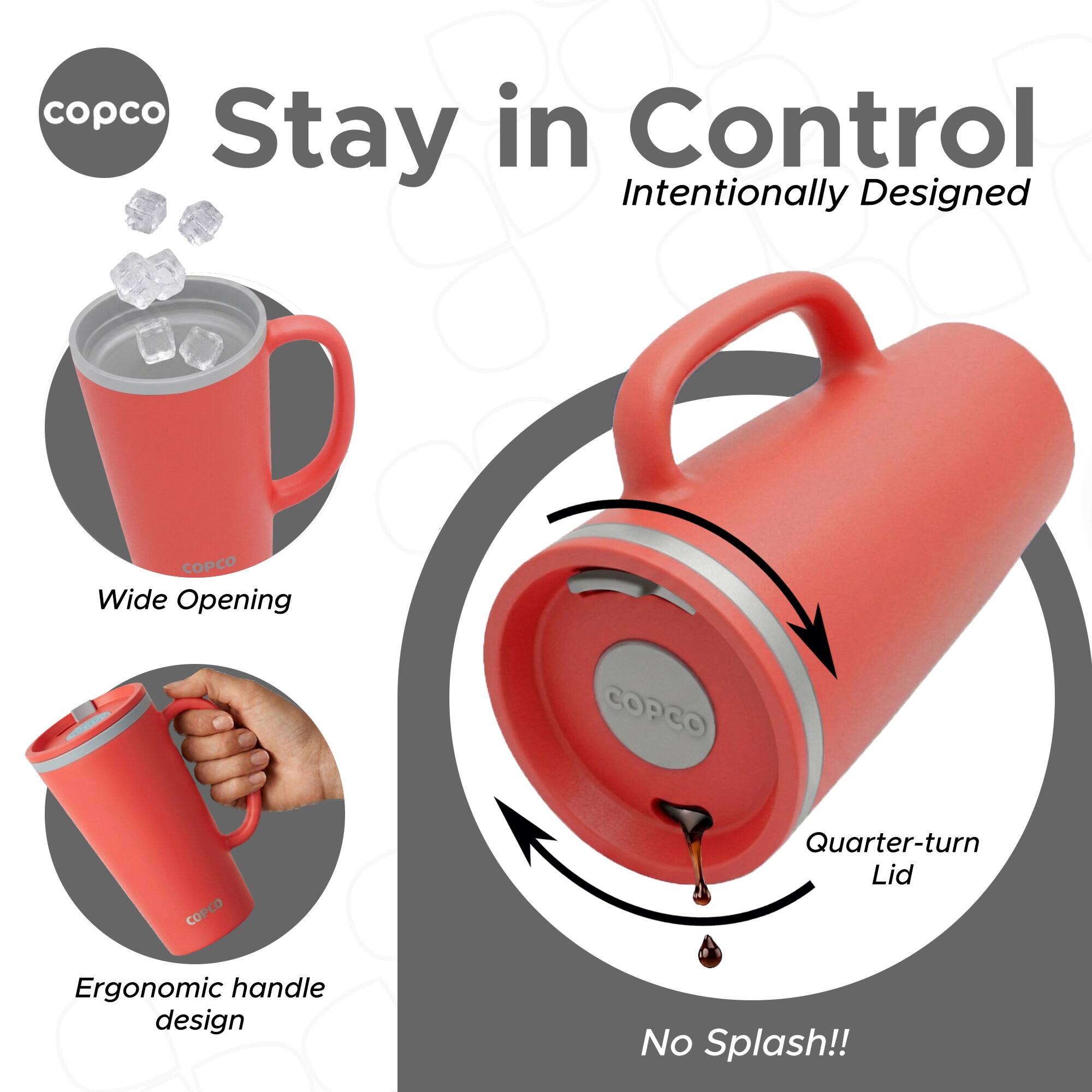 COPCO Stay in Control  
Intentionally Designed  
COPCO Wide Opening  
COPCO Quarter-turn Lid  
Ergonomic handle design  
No Splash!!