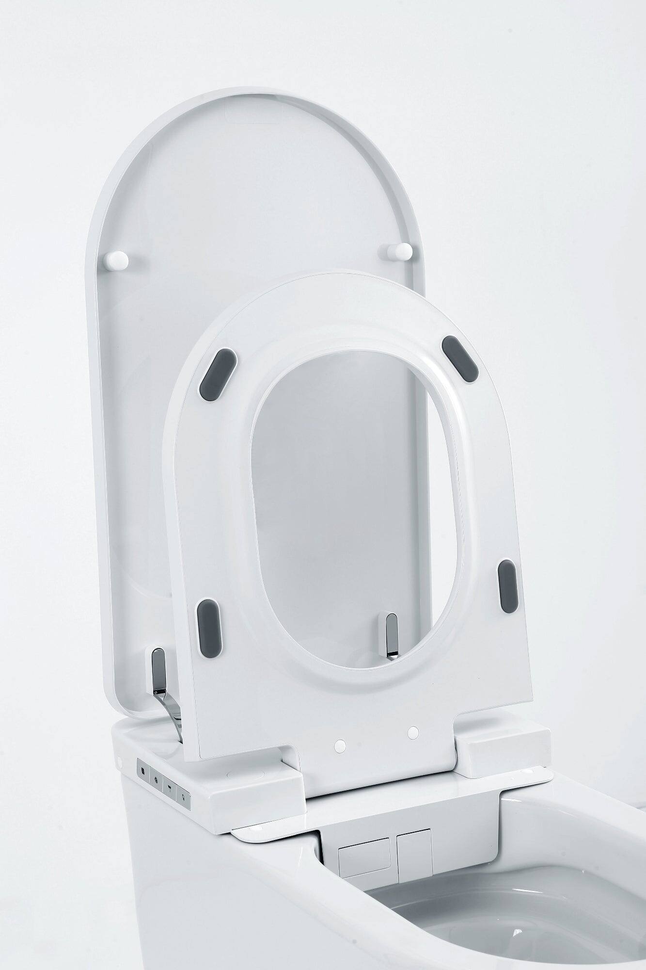 Alt View 3. Boyel Living - White Pro Version Smart Toilet Multi Mode Cleaning Heated Seat Auto Lid Sensor Flush Premium Full Function Design - WHITE.