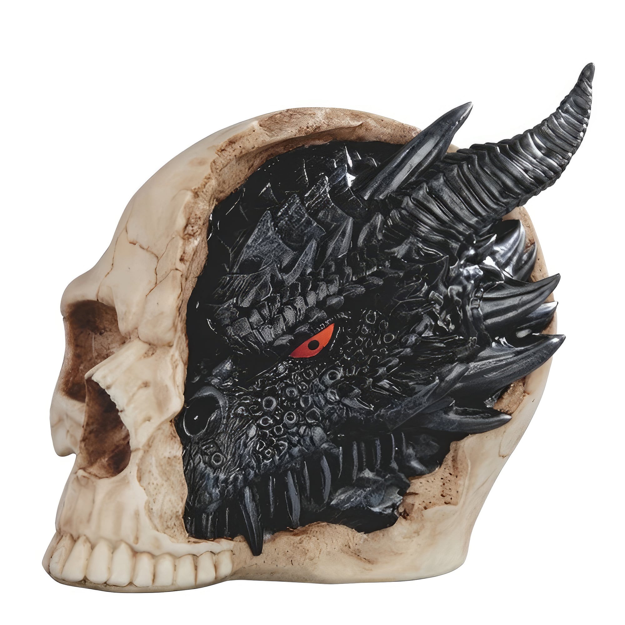 FC Design - 4.5"W Dragon Skull Figurine Statue Office/Computer Desk Tabletop Medieval Gaming Home Decor Gift - Multi-Color