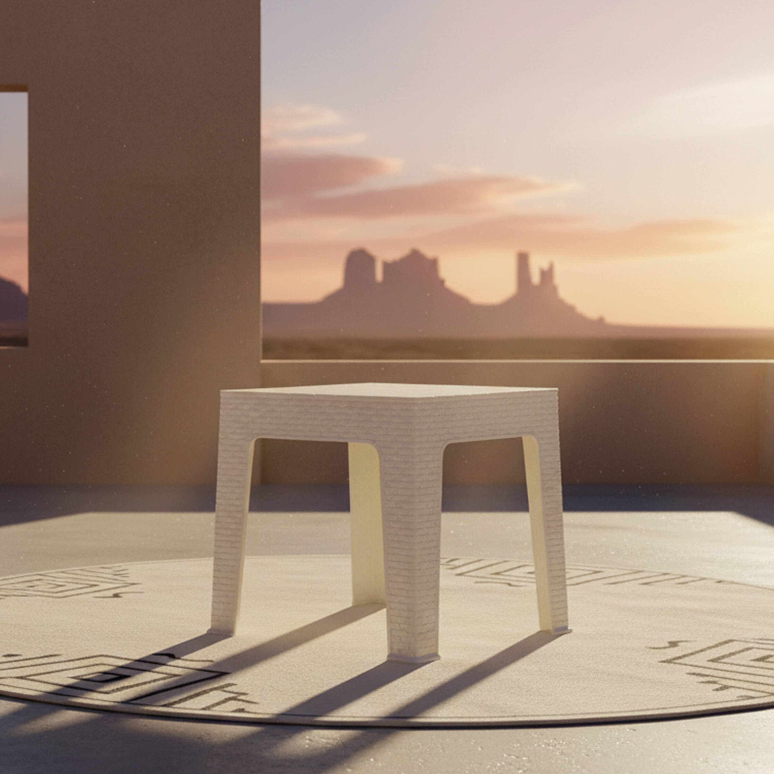 Alt View 10. Sunnydaze - 17.75" Plastic Square Patio Side Table - White.