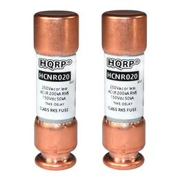 HQRP - 20 Amp 250 V RK5 Dual-Element Time-Delay Fuse 2-Pack - Replacement for Bussmann BP/FRN-R-20