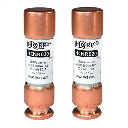 HQRP HCNR020 AMP
250Vac or less AC
I.R 200kA RMS
150Vdc 50kA
50kA TIME-DELAY
CLASS RKS FUSE
HQRP HCNR020 AMI
250Vac or less AC
I.R 200kA RMS
150Vdc 50kA
50kA TIME-DELAY
CLASS RK5 FUSE