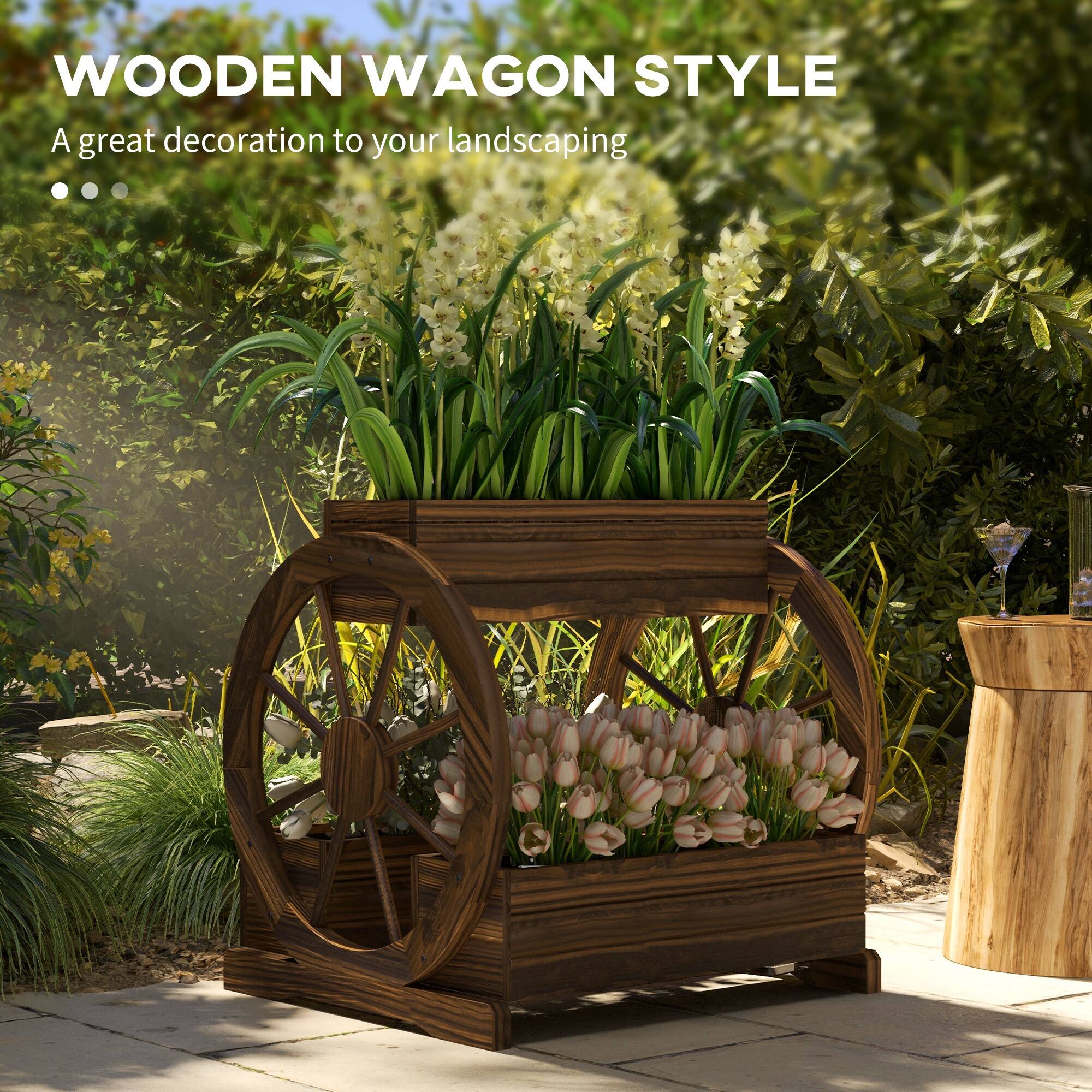 WOODEN WAGON STYLE
A great decoration to your landscaping