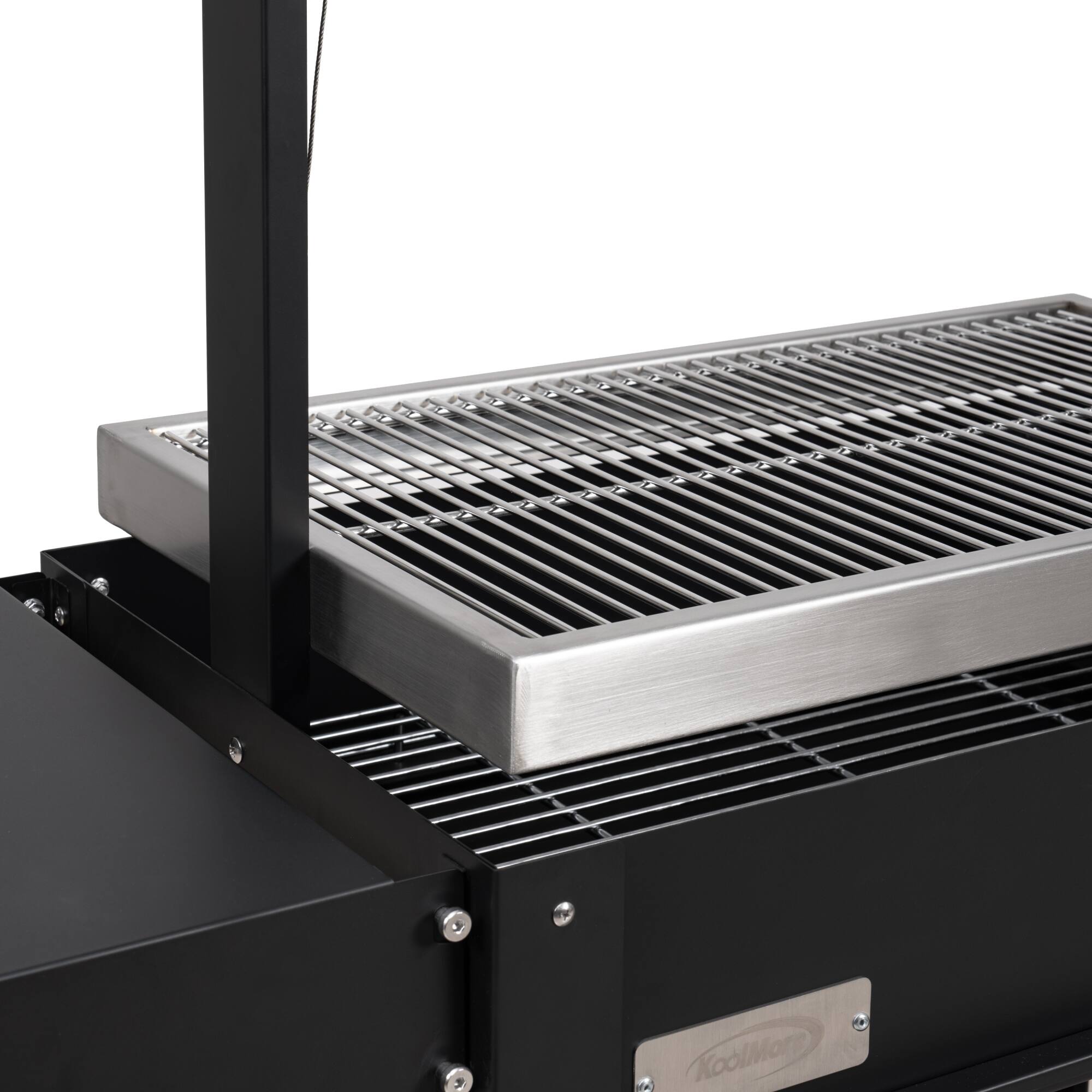 Alt View 6. Koolmore - 50 in. Argentine Charcoal Grill, Adjustable Grate Outdoor BBQ, in Black (KM-OG-A-45) - Black.