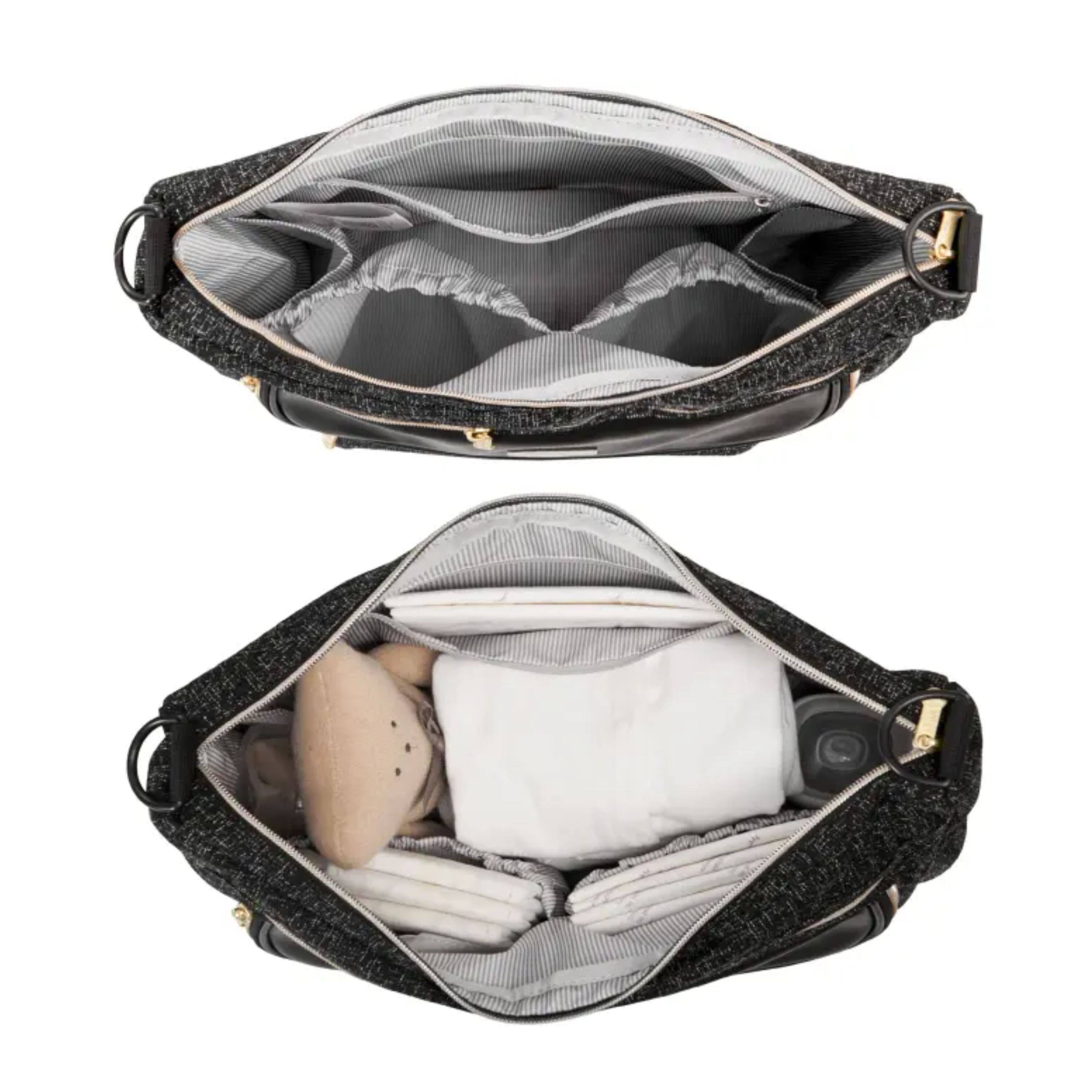 Left. Kitcheniva - Stylish Practical Stroller Organizer Bag Black - Black.