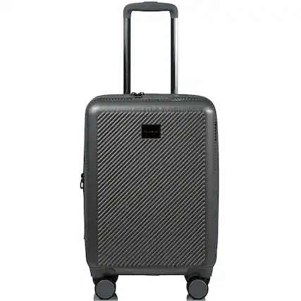 Front. Champs - Iconic II Collection Hardside Carry-On - Silver.