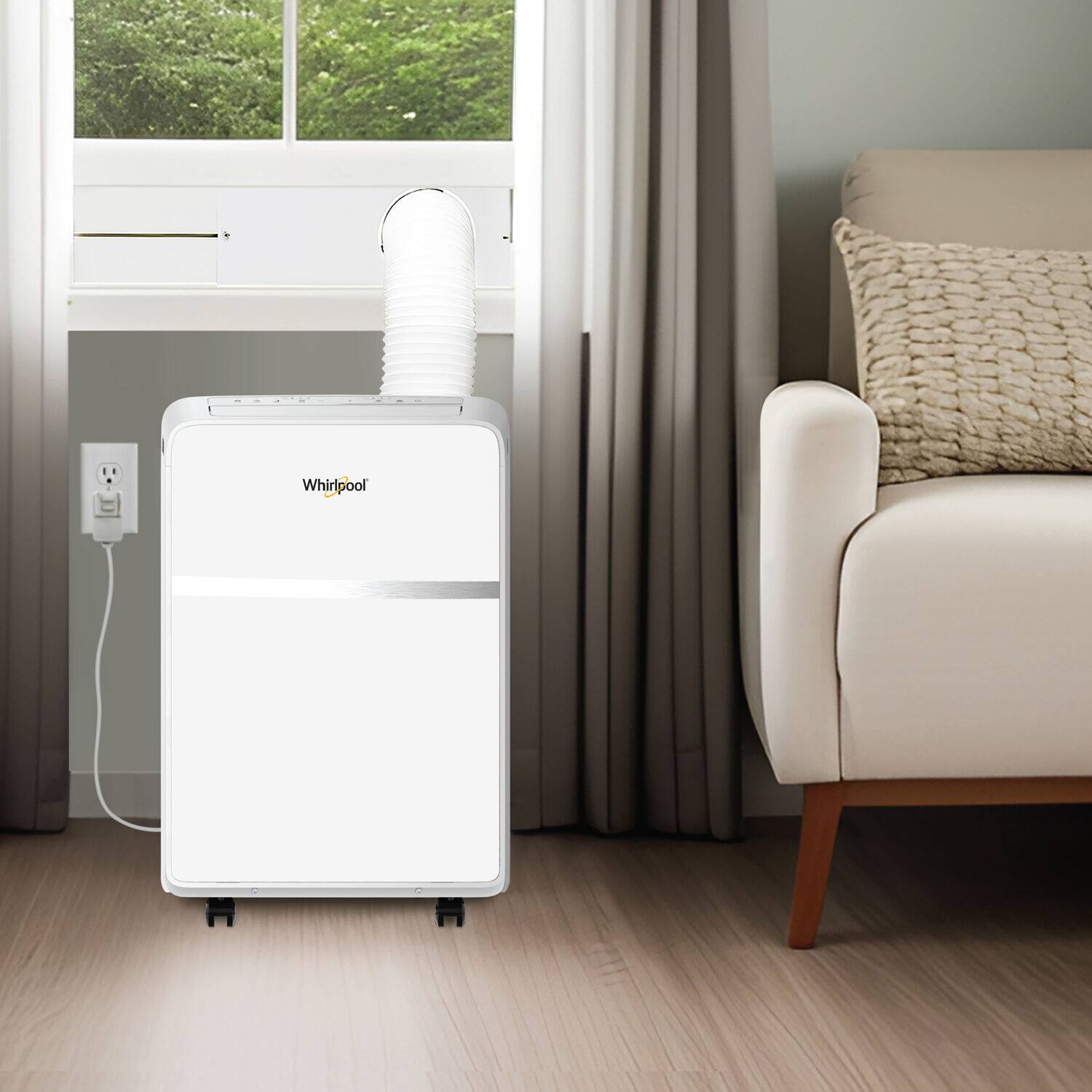 Alt View 17. Whirlpool - 200 Sq. Ft. 8,000 BTU Portable Air Conditioner - White.