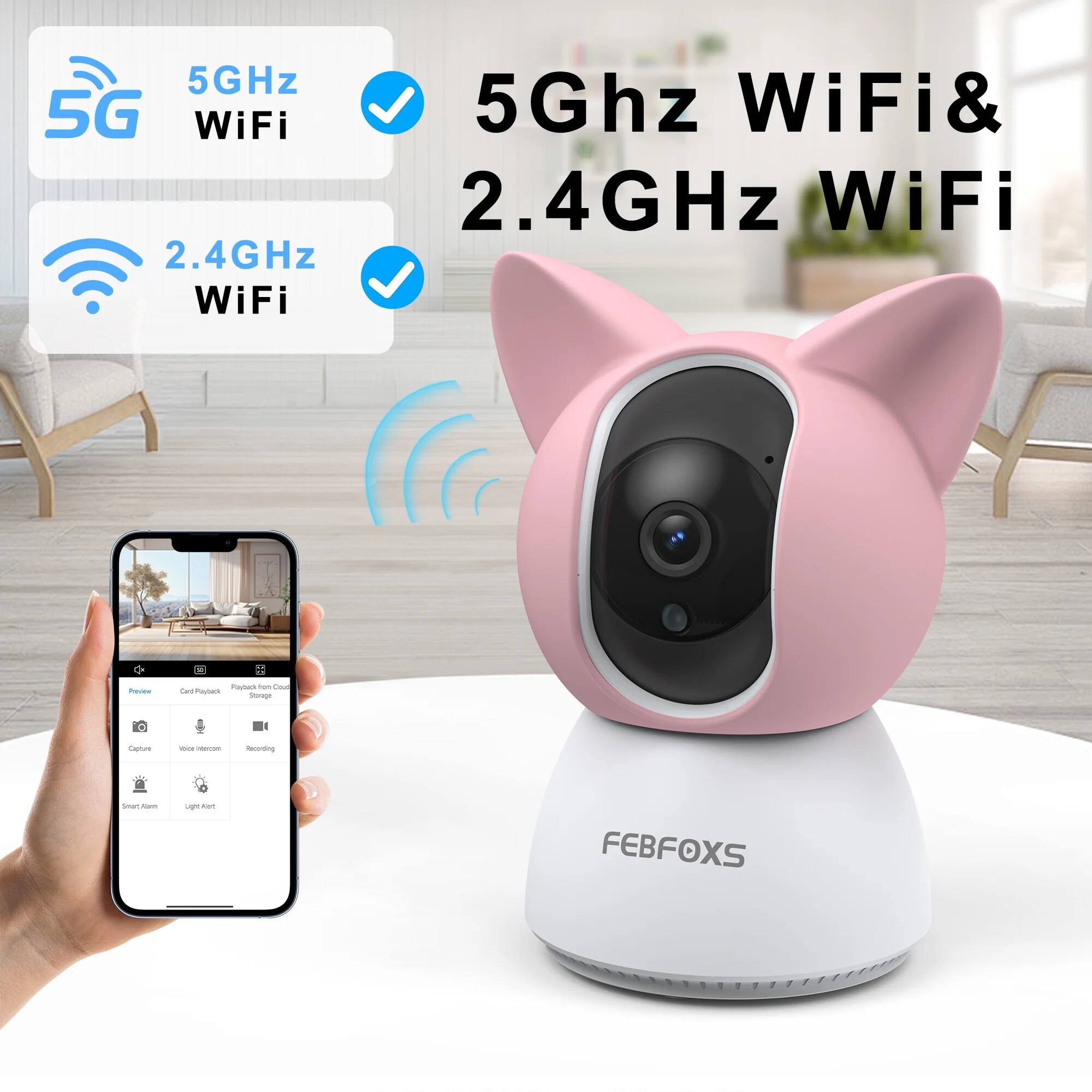 5GHz WiFi  
2.4GHz WiFi  

5Ghz WiFi & 2.4GHz WiFi  

FEBFOX