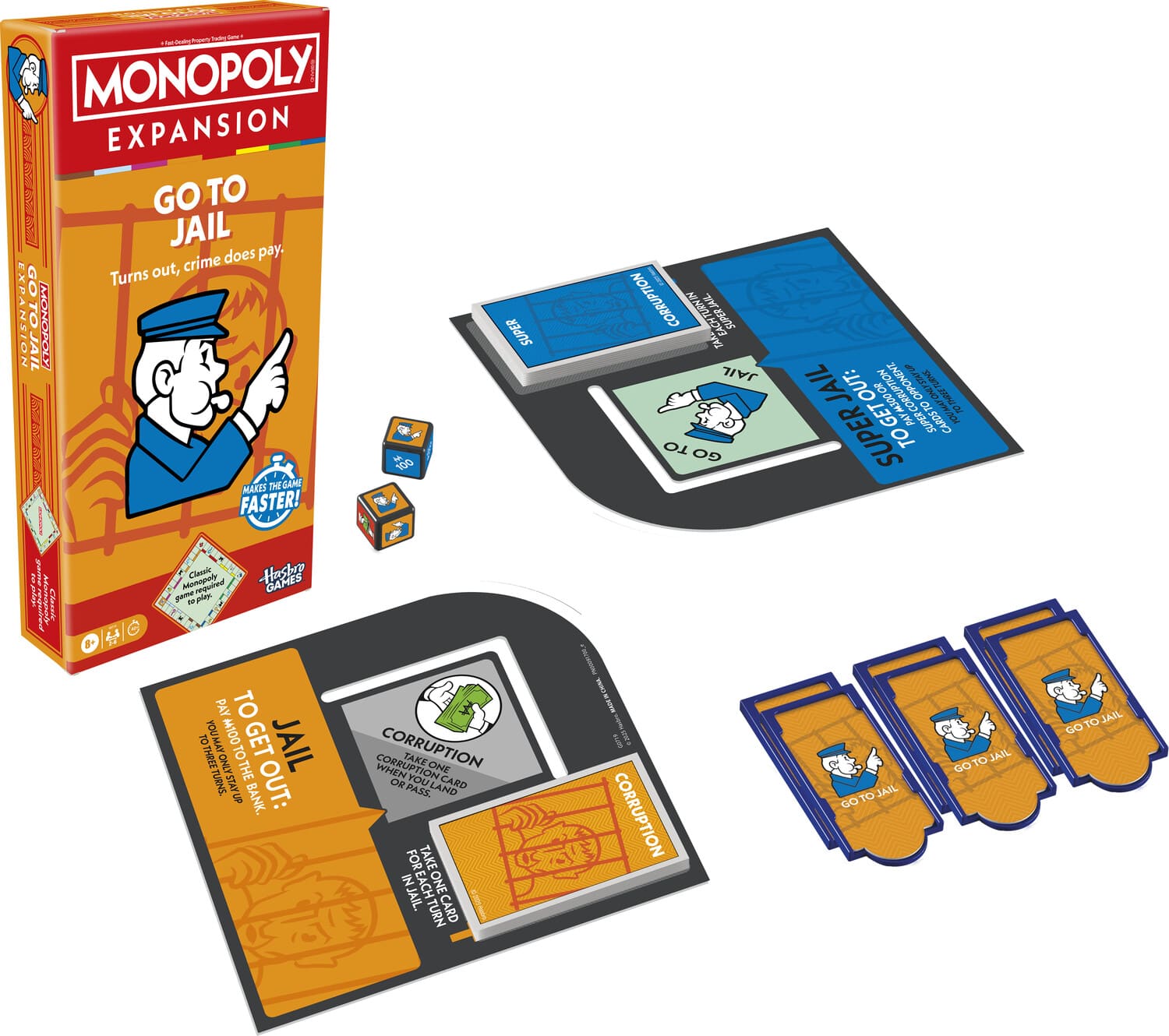Hasbro - Gaming - Monopoly - Go To Jail Expansion Pack - GAMES (MISC) - Multicolor