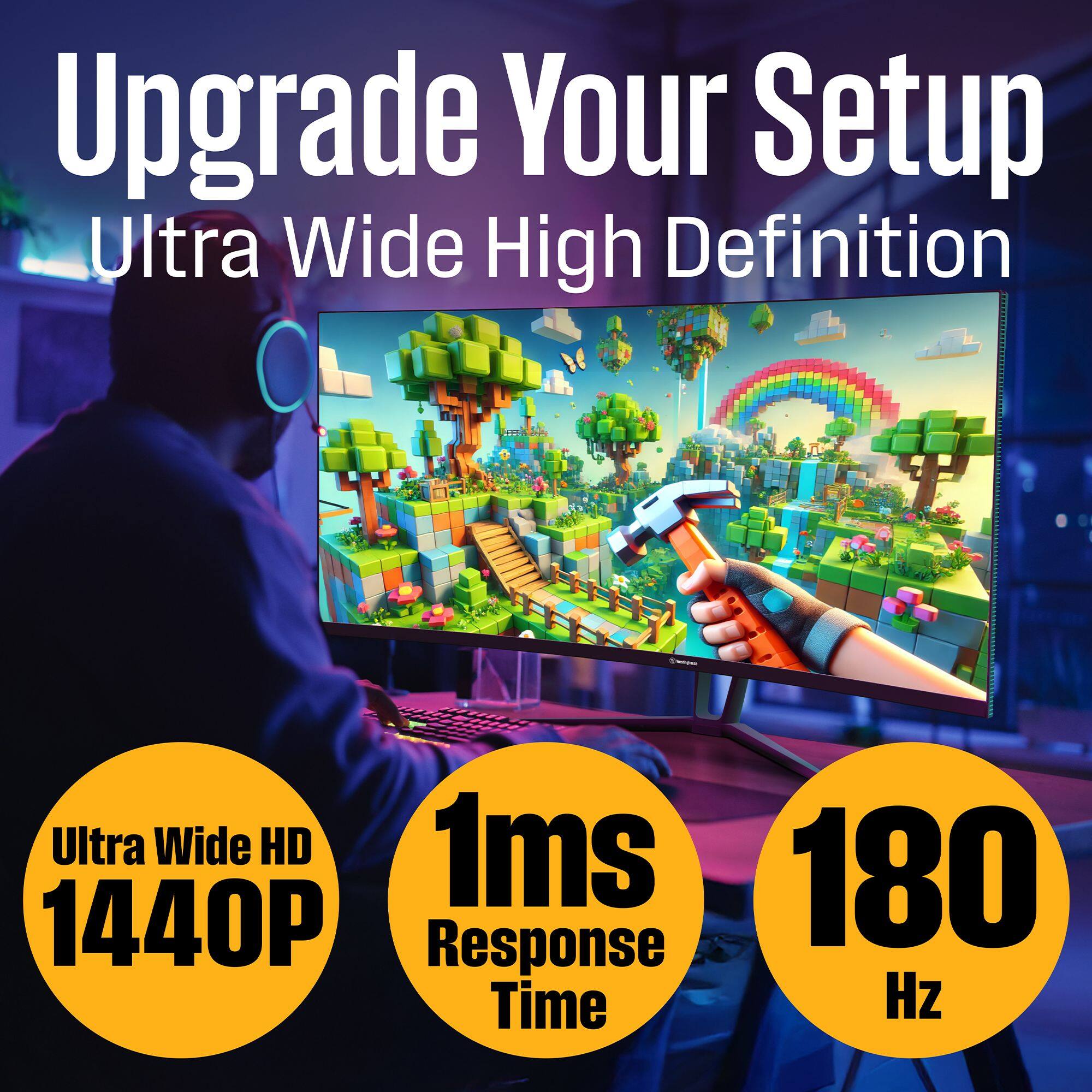 Upgrade Your Setup Ultra Wide High Definition 1ms Response Time 180Hz