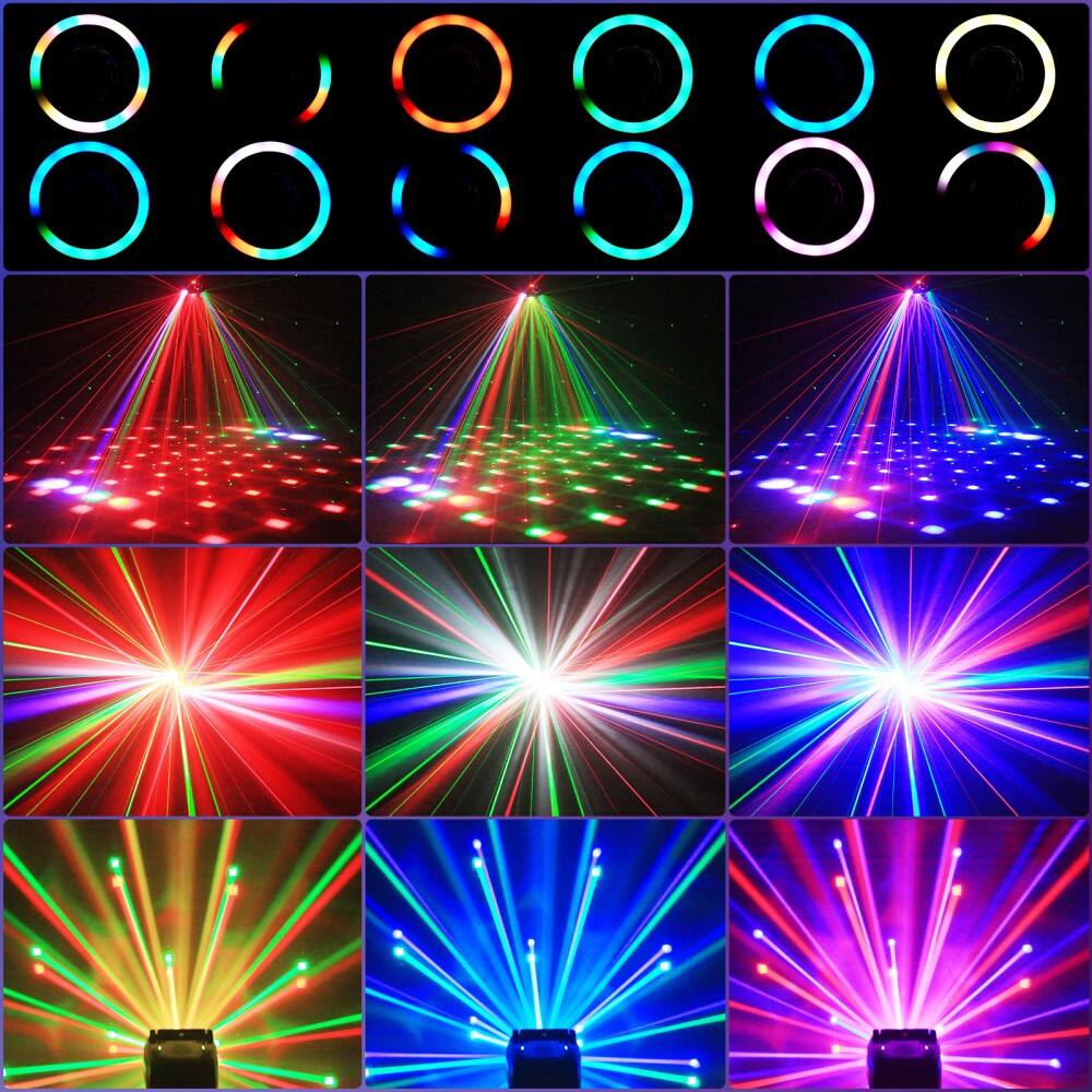 Alt View 5. UKing - Laser RGBW LED Moving Head Light Disco Stage Lighting Beam DMX512 Party DJ.