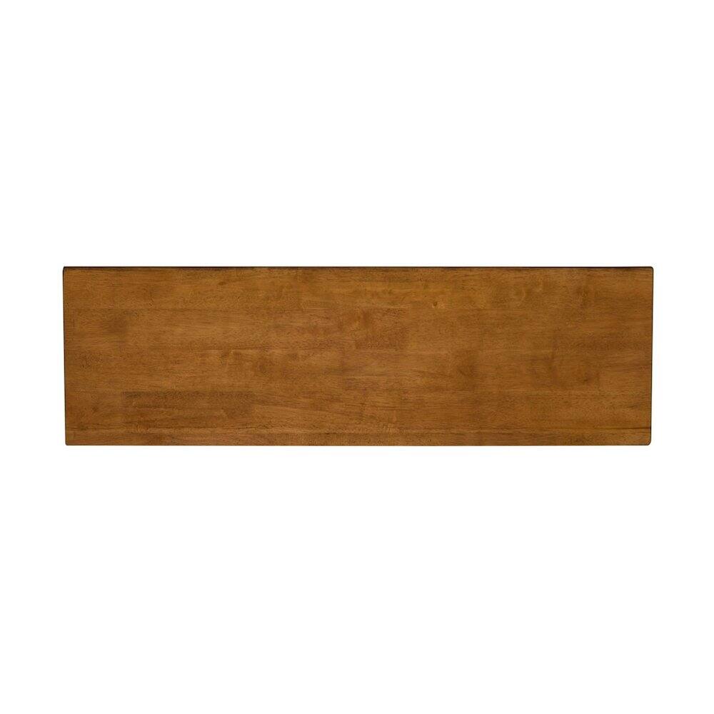 Angle. Liberty Furniture Industries - Hearthstone Ridge Bench (RTA) in Tobacco - Brown.